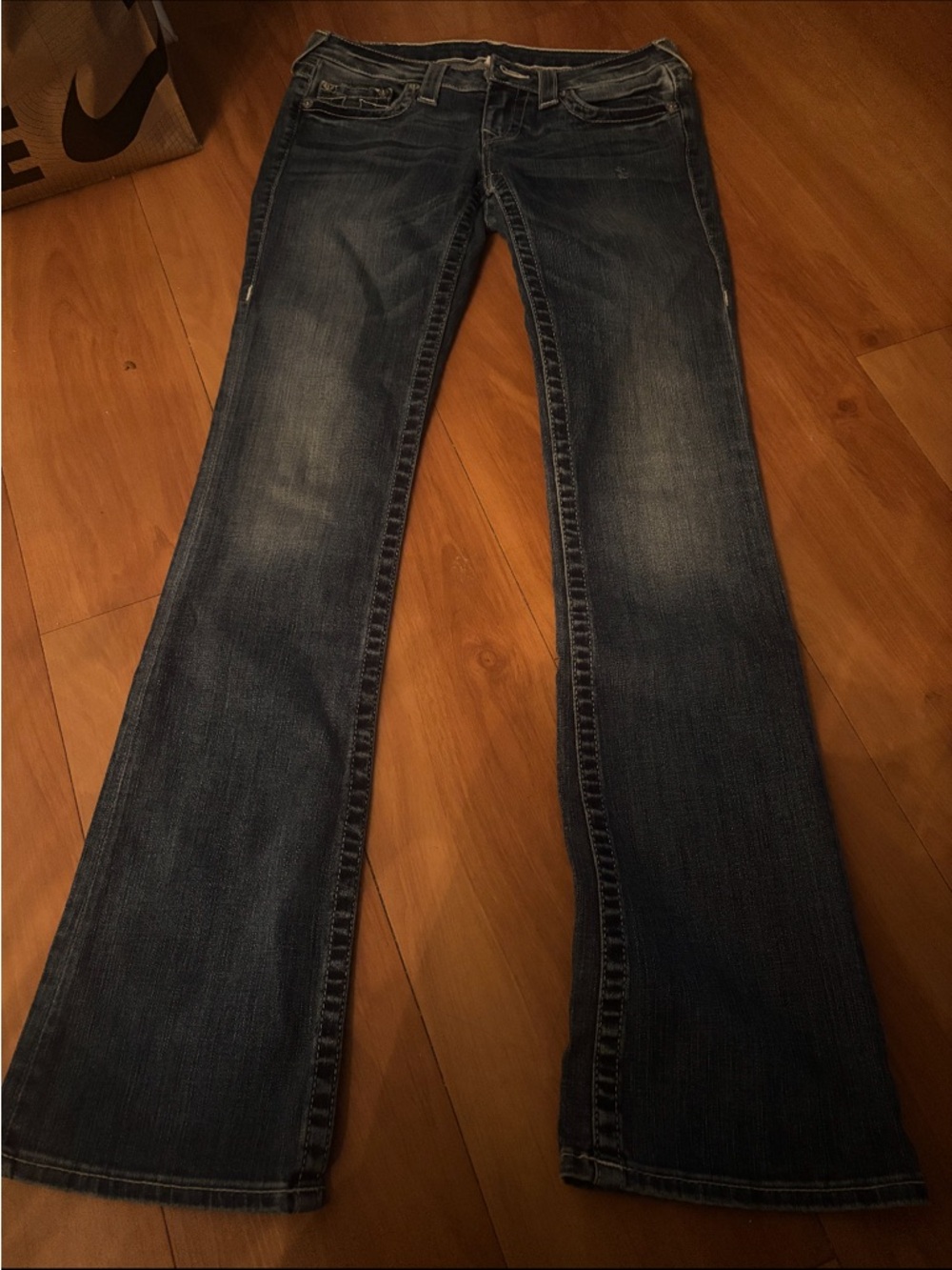 True Religion Bootcut Jeans in Dark Blue Denim